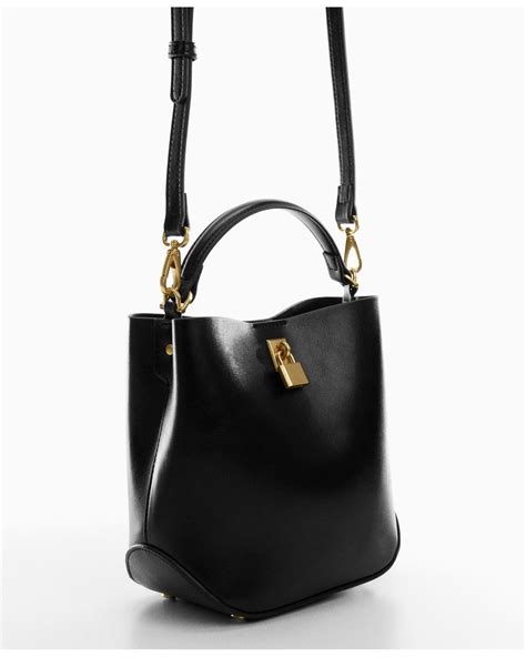 women's rear padlock detail mini-shopper bag